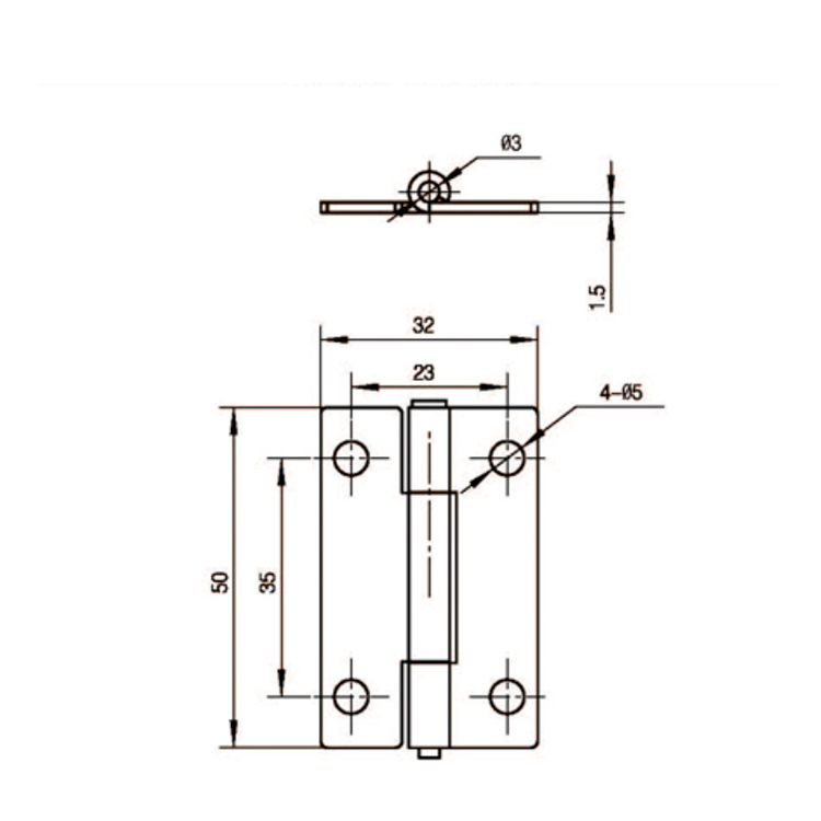 Charnière amovible pour installation étagée à angle droit-B2218
