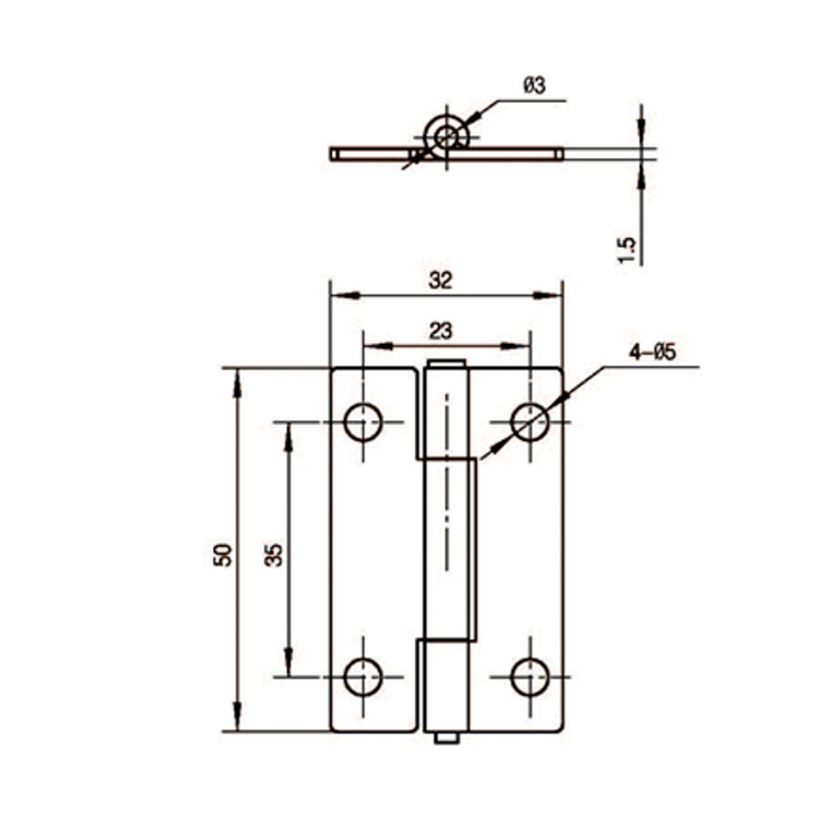 Charnière de montage étagée à angle droit-B2221
